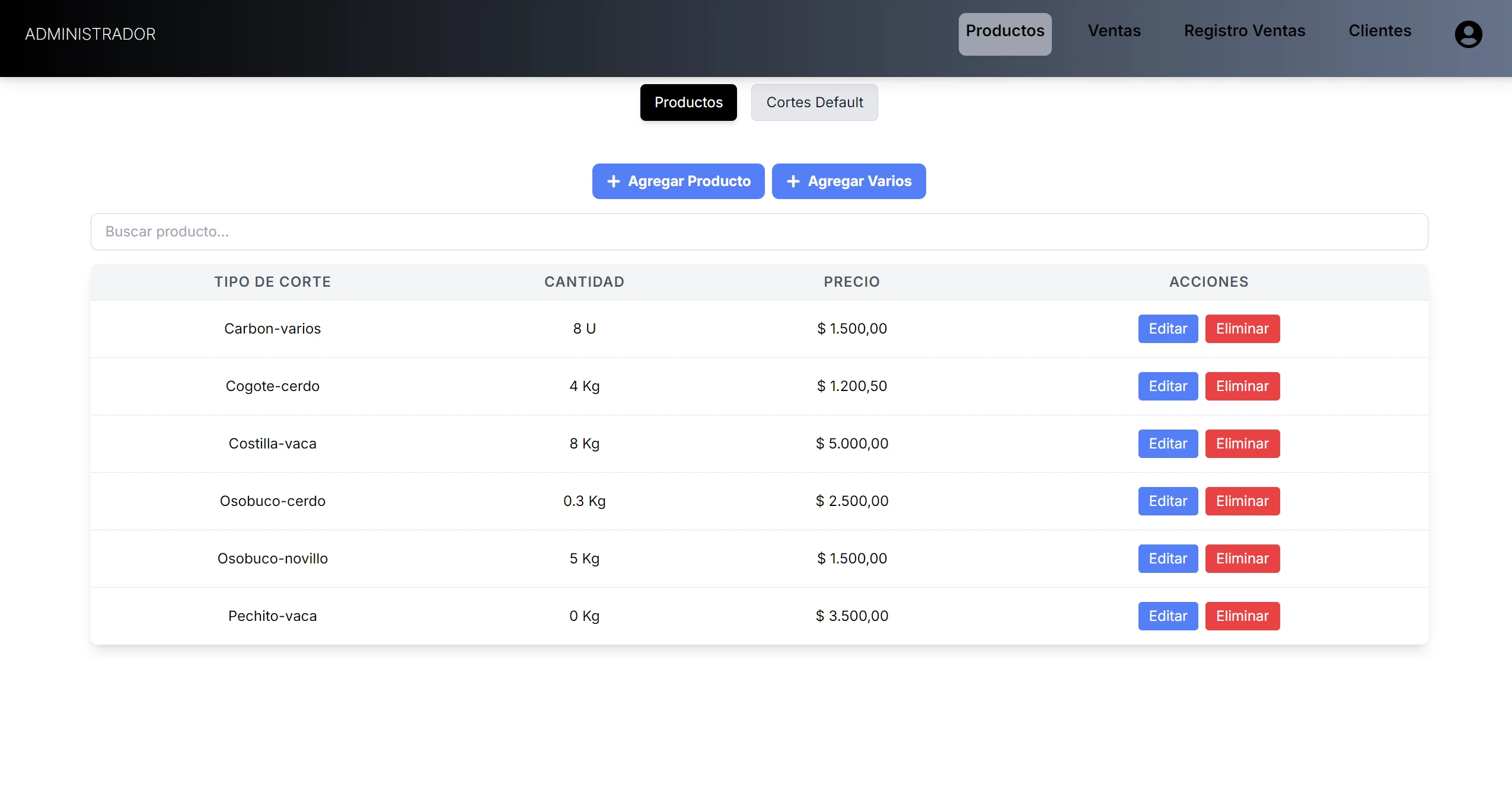 Control de stock y precios