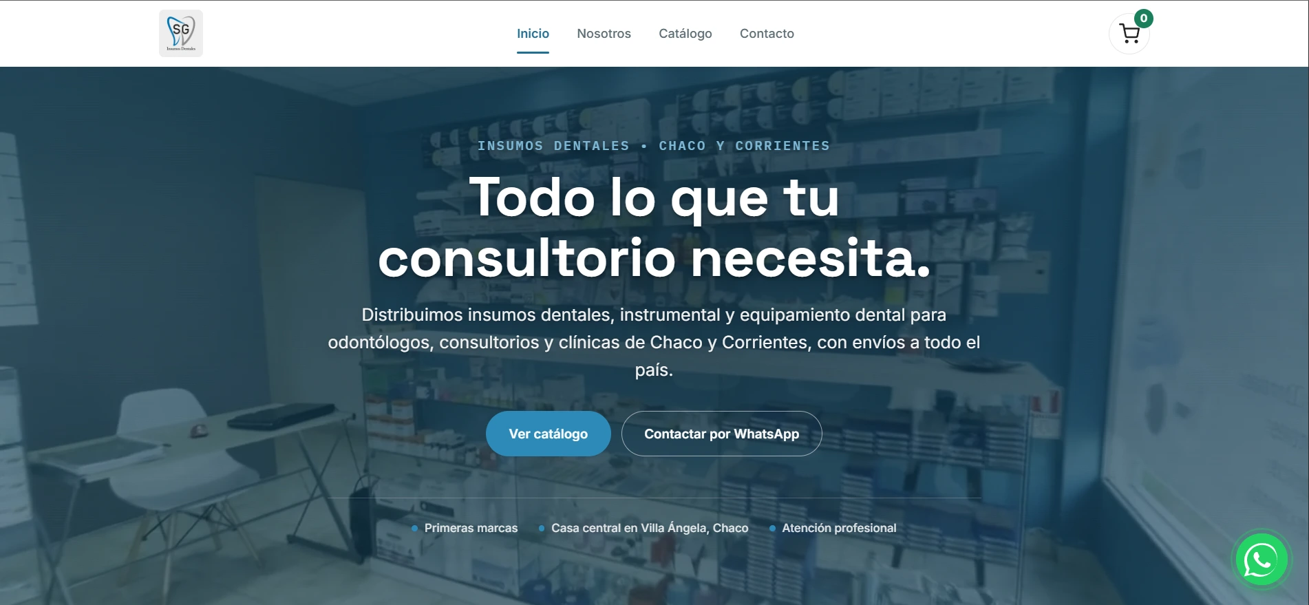 Sitio web y sistema para gestión interna de Sg Insumos Dentales
